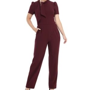 Maggy London Women's Tie Neck Jumpsuit size 14